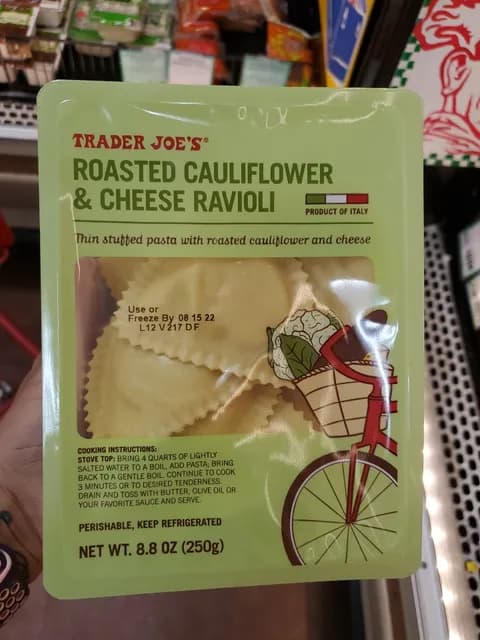 Is it Rice Free? Trader Joe's Roasted Cauliflower & Cheese Ravioli