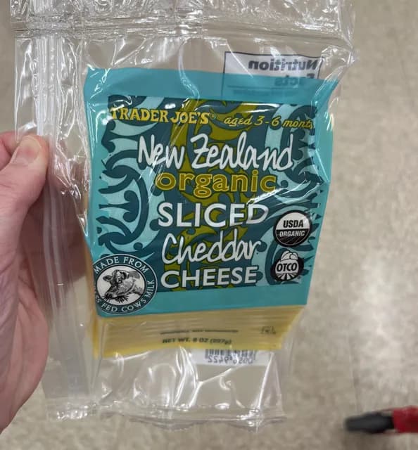 Trader Joe'S New Zealand Organic Sliced Cheddar Cheese