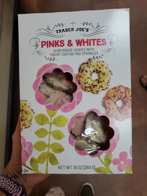 Is it Corn Free? Trader Joe's Pink & Whites Shortbread Cookies With Yogurt Coating And Sprinkles