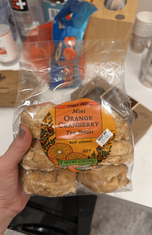 Trader Joe'S Mini Orange Cranberry Tea Scones With Almonds