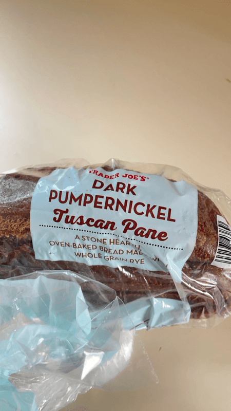 Trader Joe'S Dark Pumpernickel Tuscan Pane