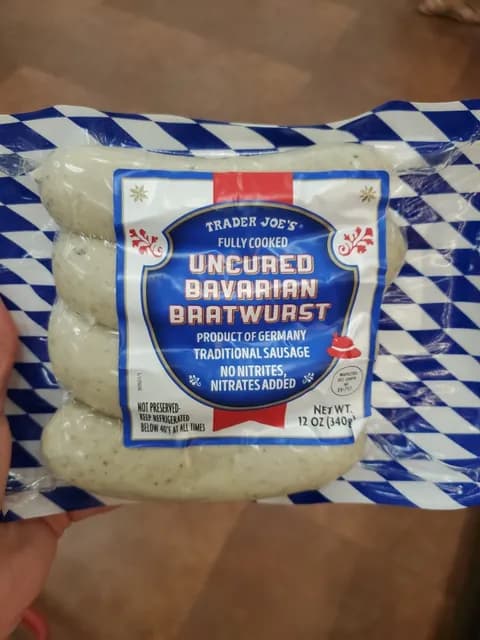 Trader Joe'S Fully Cooked Uncured Bavarian Bratwurst Sausage