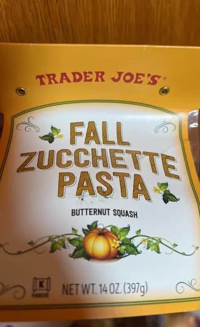 Is it Soy Free? Trader Joe's Fall Zucchette Pasta Butternut Squash