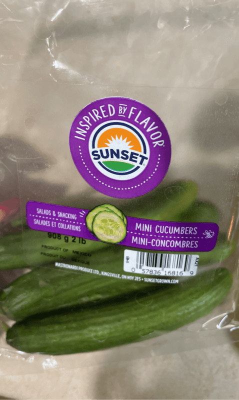 Sunset Inspired By Flavor Mini Cucumbers
