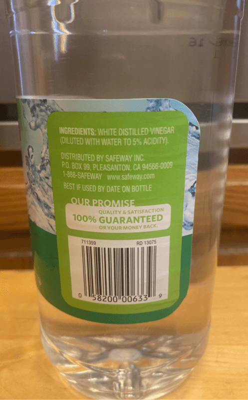 Safeway Kitchens Distilled White Vinegar