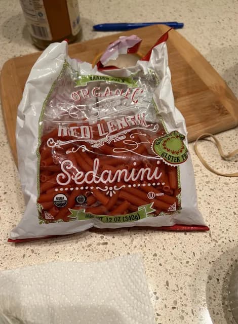 Is it Ginger Free? Trader Joe’s Organic Red Lentil Sedanini