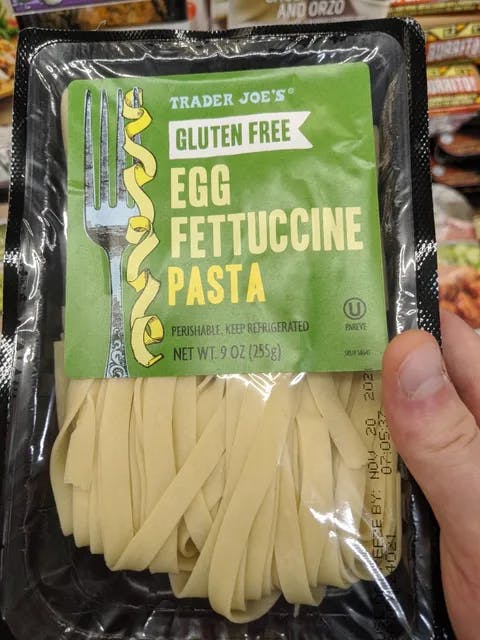 Is it Egg Free? Trader Joe's Gluten Free Egg Fettuccine Pasta