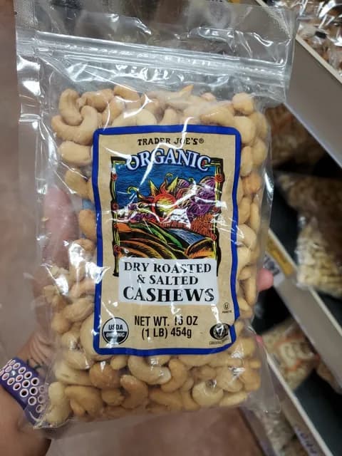 Trader Joe'S Organic Dry Roasted & Salted Cashews