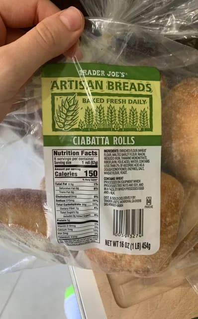 Trader Joe'S Artisan Breads Ciabatta Rolls