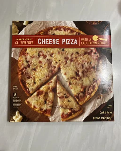 Trader Joe's Gluten Free Cheese Pizza With A Cauliflower Crust
