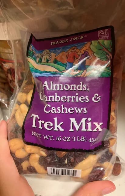 Trader Joe'S Almonds, Cranberries & Cashews Trek Mix