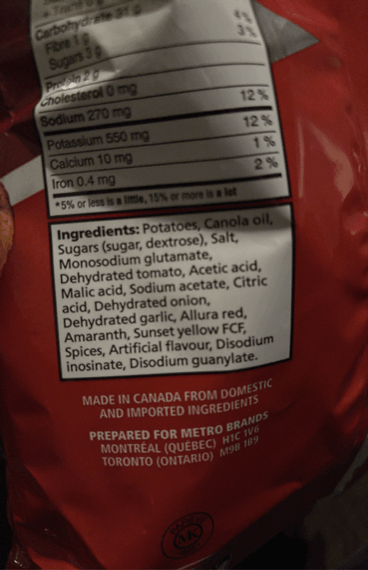 Selection Ketchup Potato Chips