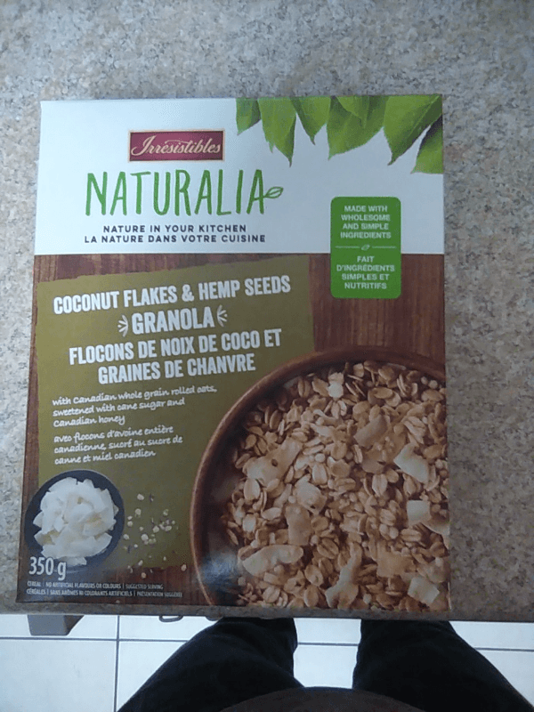 Irresistibles Naturalia Granola Coconut Flakes & Hemp Seeds