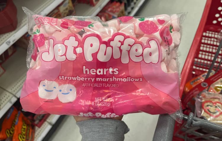 Kraft Jet-Puffed Hearts Strawberry Marshmallows