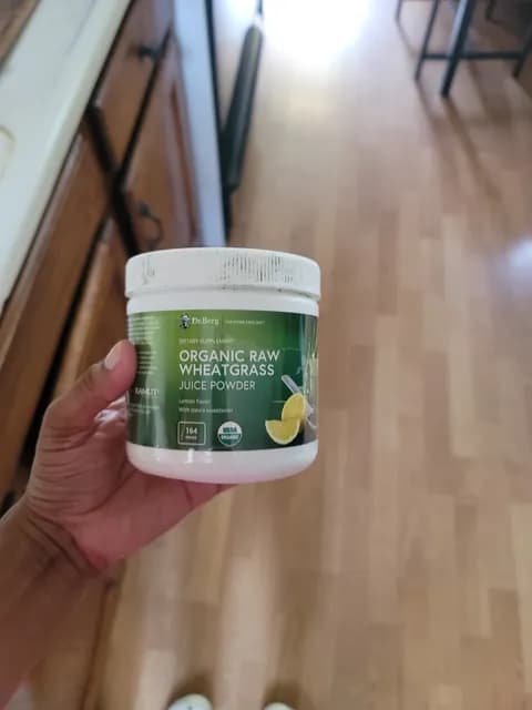 Dr. Berg Organic Raw Wheatgrass Juice Powder Lemon Flavor