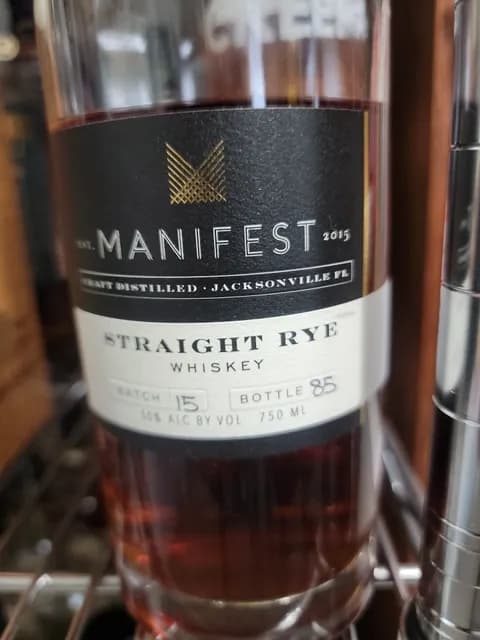 Manifest Straight Rye Whiskey