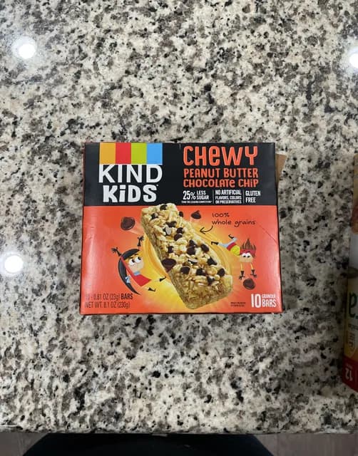 Kind Kids Chewy Peanut Butter Chocolate Chip Granola Bars