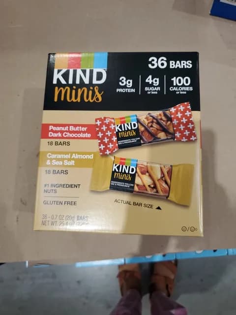 Is it Milk Free? Kind Minis Peanut Butter Dark Chocolate Bars, Caramel Almond & Salt Bars