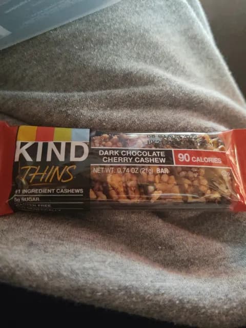 Kind Thins Dark Chocolate Cherry Cashew Bar