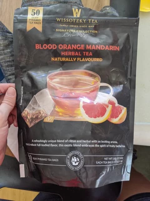 Wissotzky Tea Blood Orange Mandarin Herbal Tea