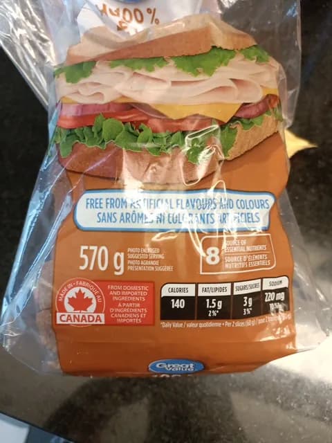 Great Value 100% Whole Wheat Bread