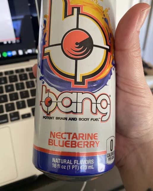 Bang Protein Brain And Body Fuel Energy Drink, Nectarine Blueberry Flavor