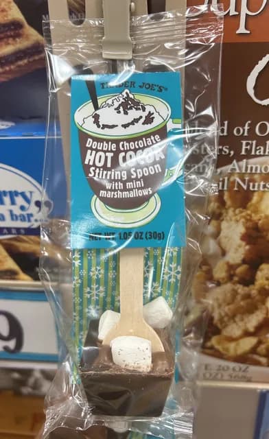 Trader Joe'S Double Chocolate Hot Cocoa Stirring Spoon With Mini Marshmallow