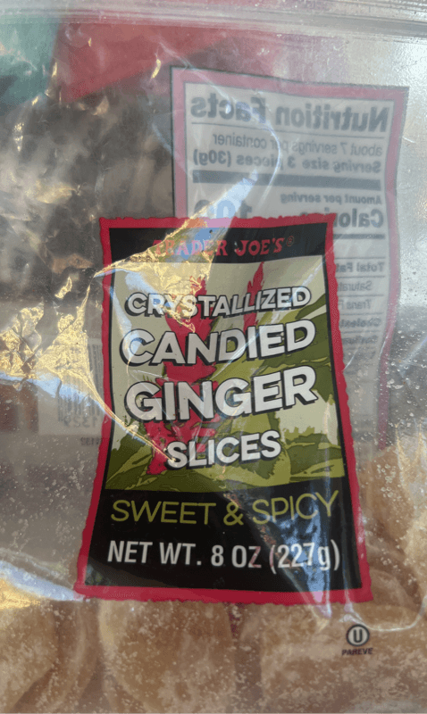 Trader Joe'S Crystallized Candied Ginger Slices Sweet & Spicy