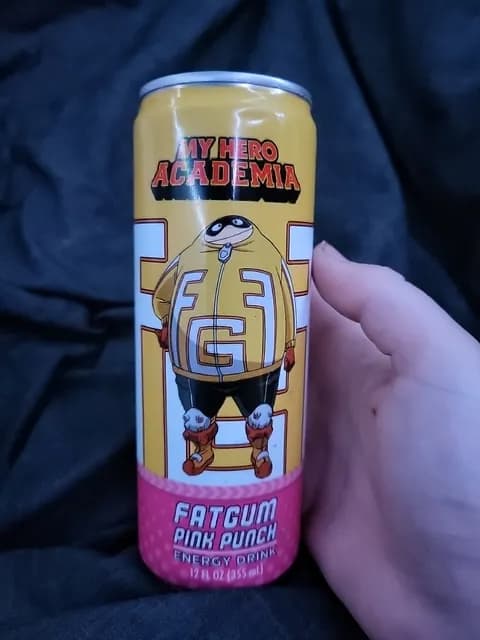 My Hero Academia Fat Gum Pink Punch Energy Drink