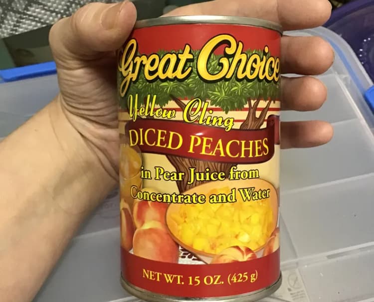 Great Choice Yellow Cling Diced Peaches In Pear Juice From Concentrate And Water