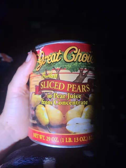Great Choice Bartlett Sliced Pears In Pear Juice From Concentrate