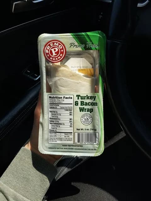 Premo Fresh Turkey & Bacon Wrap