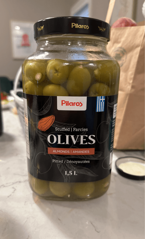 Pilaros Stuffed Olives With Almonds