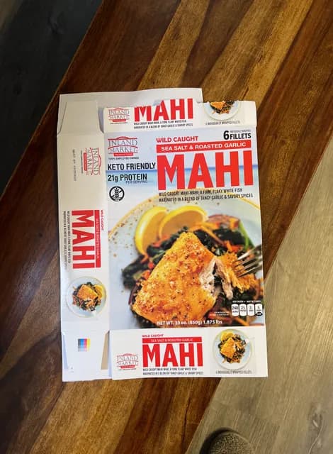 Inland Market Premium Foods Wild Caught Sea Salt & Roasted Garlic Mahi