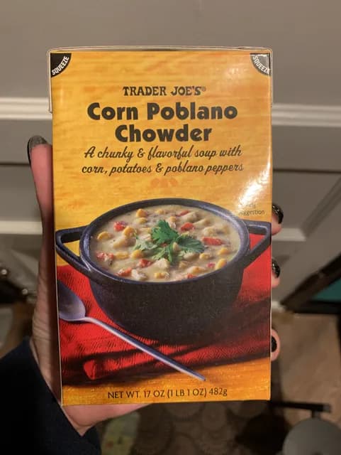 Trader Joe's Corn Poblano Chowder