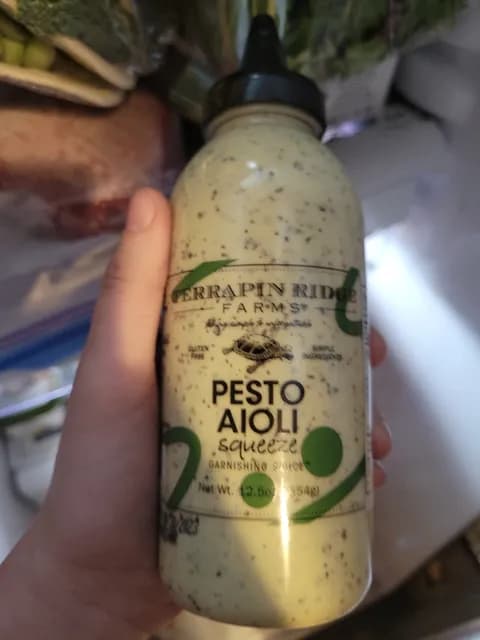 Terrapin Ridge Farms Pesto Aioli Squeeze Garnishing Sauce