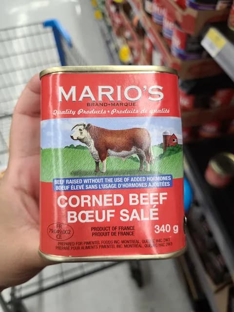 Mario'S Corned Beef Beef Raised Without The Use Of Added Hormones