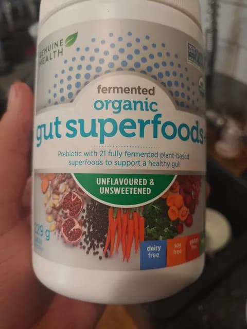Genuine Health Fermented Organic Gut Superfoods, Unflavoured & Unsweetened