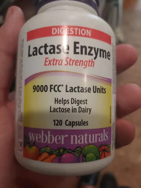 Webber Naturals Lactase Enzyme Extra Strength Capsules