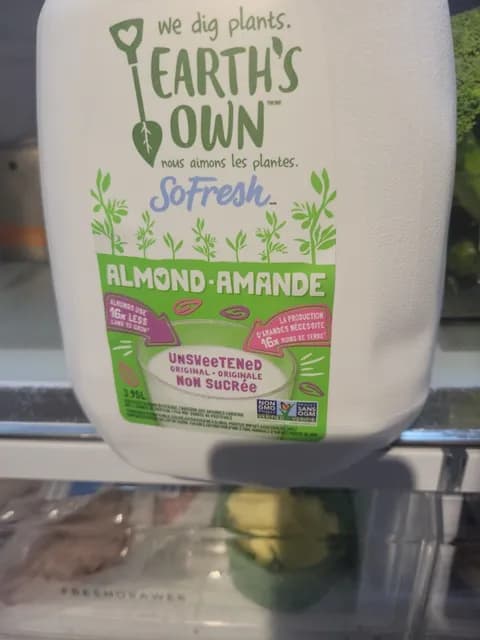 Earth'S Own Sofresh Unsweetened Original Almond Milk