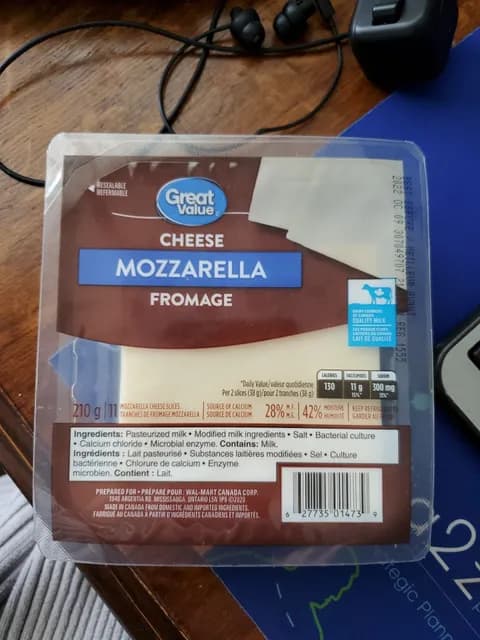 Great Value Mozzarella Cheese