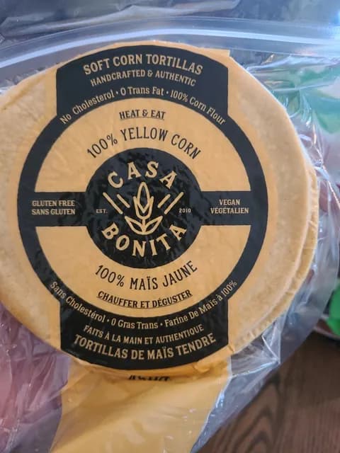 Casa Bonita 100% Yellow Corn Soft Corn Tortillas