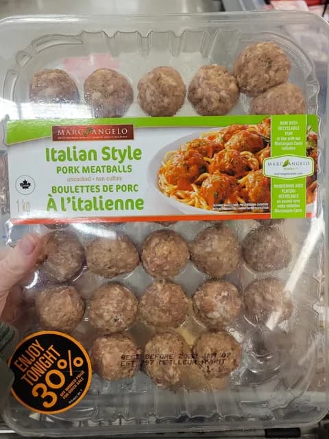 Marc Angelo Italian Style Pork Meatballs