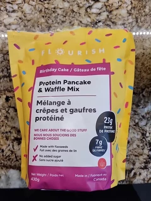 Flourish Birthday Cake Protein Pancake & Waffle Mix
