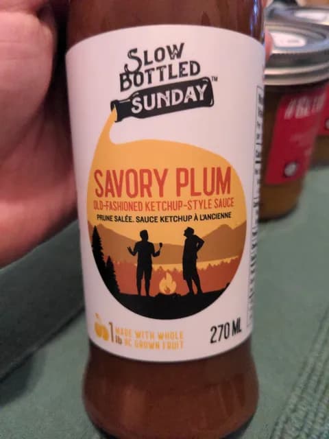 Slow Bottled Sunday Savory Plum Old-Fashioned Ketchup-Style Sauce
