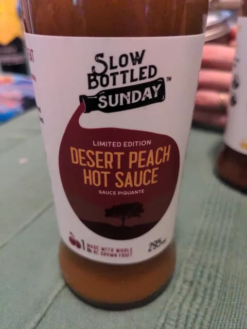 Slow Bottled Sunday Limited Edition Desert Peach Hot Sauce