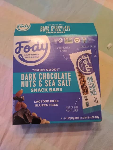Fody Dark Chocolate Nuts & Sea Salt Snack Bar