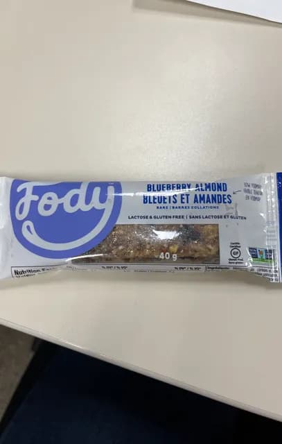 Fody Blueberry Almond Bars