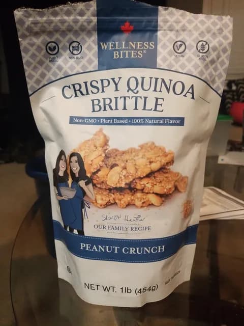 Wellness Bites Crispy Quinoa Brittle Peanut Crunch