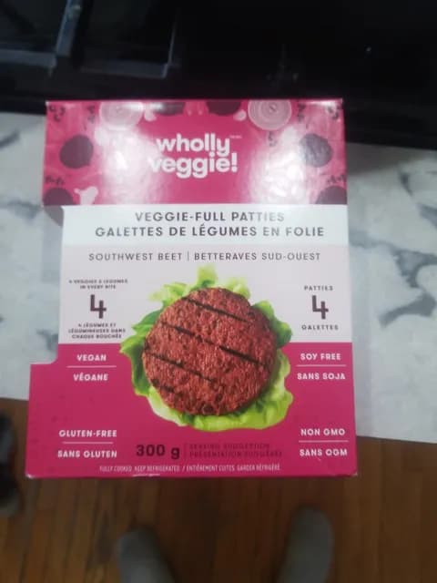 Wholly Veggie! Veggie-Full Patties Galettes De Legumes En Folie